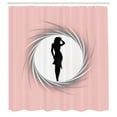 thumbnail image 3 of Ambesonne Fashion Shower Curtain, Hot Lady Pastel, 69"Wx75"L, Black Pink, 3 of 5