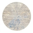 thumbnail image 5 of Pasargad Home Starburst Collection Power-Loomed White/Light Blue Area Rug- 8' x 8', For Indoor Space and all Age of Group, 5 of 6