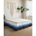 thumbnail image 2 of Navy Blue Bed Skirt Queen Size 18" Drop Forest Nature Woodland Tree Misty Forest Silhouette Landscape Ruffled Wrap Around Bed Skirts Adjustable Elastic Bedskirt Dust Ruffle for Queen Size Bed, 2 of 7