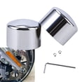 thumbnail image 6 of Oumurs Chrome CNC Front Axle Cap Nut Cover for Harley Softail Dyna Touring Street Glide, 1 Pair, 6 of 11