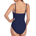 thumbnail image 3 of Hilor One Piece Bathing Suit for Women Ruched Underwire Swimsuit Tummy Control Swimwear, 3 of 7