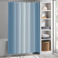 thumbnail image 3 of Ombre Haze Blue Fabric Shower Curtain Gradient Color Washable Shower Curtains for Bathroom, Waterproof Bath Curtain with Hooks Home Decor 72x72in, 3 of 8