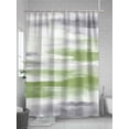 thumbnail image 5 of Sage Green Gray Shower Curtain Set, Waterproof Shower Curtains for Bathroom, Neutral Abstract White Ombre Texture Washable Fabric Cloth Bath Curtain for Bathtub Decoration with Hooks 72x78 Inches, 5 of 6