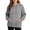 Gray, variant on 1/4 Zip Pullover Women Drawstring Hooded Sweater Tops Long Sleeve Plain Sweatshirt Anorak Jackets with Pocket (S, Red)