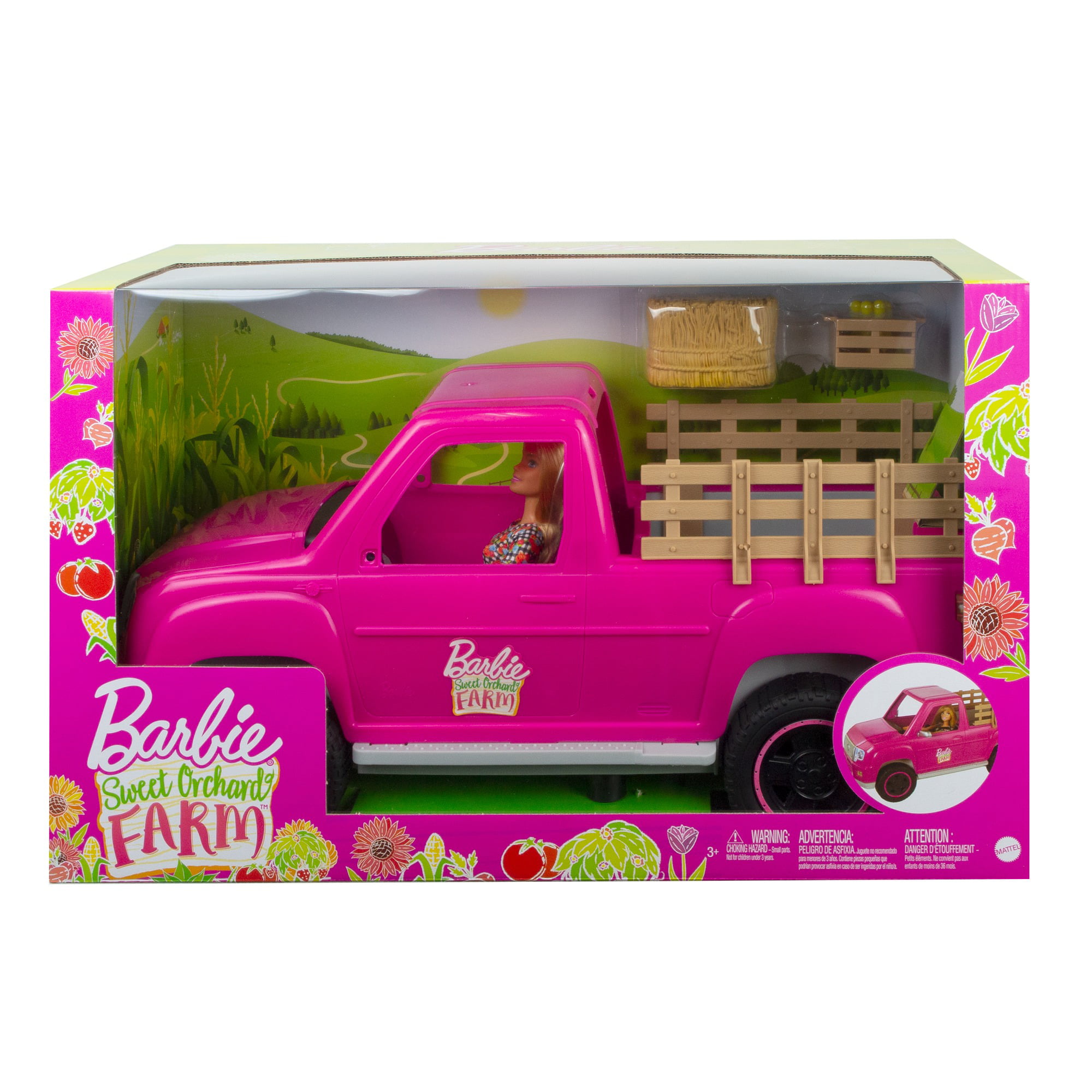 Barbie Sweet Orchard FARM TRUCK et Poupée Avec Chien De Compagnie Et Plus! 