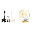 thumbnail image 1 of Estatua de alce y ciervo,Estatua de jirafa de cerámica,adorno moderno para decoración del hogar,Estatua de hoja,Estatua de hoja para decoración del hogar,manualidades y obras de, 1 of 8