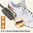 thumbnail image 2 of 2 in 1 Suede Shoe Brush and Eraser, 2026 Upgraded Suede Brush and Eraser, Soft Suede Shoe Brush Cleaner, Suede Cleaning Brush for Shoes, Bags, , Purse, Sofa with Long Handle, Stain Eraser, 2 of 7