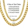 thumbnail image 2 of Men Women's Dubai Jewelry Sets 14K Yellow Gold Necklace Bracelet Set Hiphop Curb Cuban Thick Chain Jewelry, 2 of 8