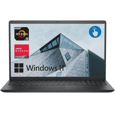 DELL Inspiron 3000 Series 3535 Laptop, 15.6" FHD Touchscreen, AMD Ryzen 5 7530U, 16GB RAM, 512GB PCIe SSD, SD Card Reader, HDMI, Wi-Fi, Bluetooth, Windows 11 Home, Black