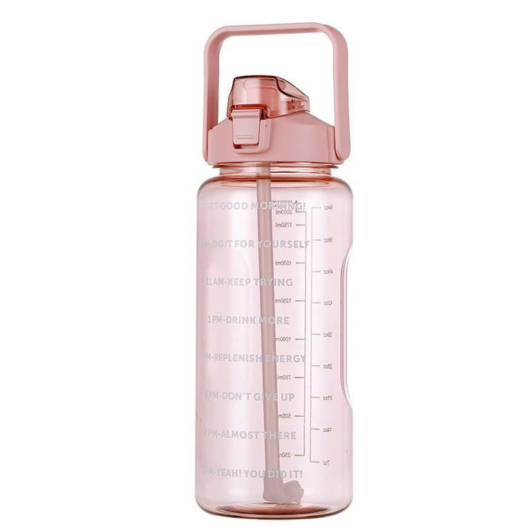 2 Liter Sports Water Bottle With Straw Men Women Fitness Water