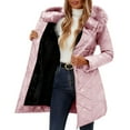 thumbnail image 5 of Horkkom Long Winter Coats for Women Fleece Zip Up Jackets with Pockets Hood Warm Soft Overcoats S, 5 of 9