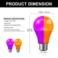 thumbnail image 6 of YANSUN A19 LED Lighting Bulbs, 60W Equivalent,9W 800 Lumens,E26 Base,Non-Dimmable Themed Activities & Halloween Home Decor Orange Purple, Indoor Outdoor Use, 4 Pack, 6 of 6