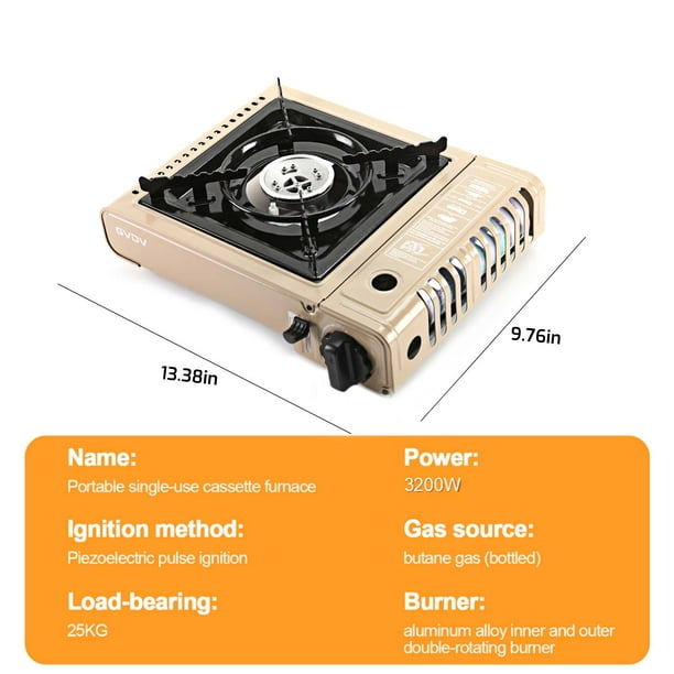 Réchaud De Camping à Gaz Butane – Mono-brûleur – Pliable – Compact – Neuf