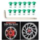 thumbnail image 4 of 12x Perno de rotor de freno de disco icicleta antioxidante Reemplazo de pernos de reparación de freno de disco icicleta de montaña M5x9mm Torn Verde Soledad Tornillos de bicicleta, 4 of 10