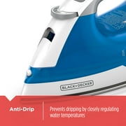 BLACK+DECKER Easy Steam Compact Iron, Blue, IR03V