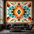 thumbnail image 6 of Symmetrical Geometric Pattern on Cream Background, Dramatic Boho for Boho Decor Lovers, Radiating Arrow Wall Art, Housewarming Gift Tapestry Wall Hanging for Living Room and Bedroom, 6 of 7