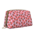 thumbnail image 2 of Easygdp Strawberry Leather Makeup Bag Zipper Pouch Travel Cosmetic Organizer for Women and Girls, Make up Bag with Zipper, 2 of 8