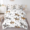 thumbnail image 1 of YST Western Cowboy Queen Bedding Set 7 Piece Running Horse Bed In A Bag Equestrian Sport Comforter Set For Kids Boys Adults Horse Riders Sheet Set With Comforter, 1 of 1