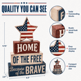 thumbnail image 7 of Patriotic Wood Tabletop Sign, American Flag Home Decor for 4th of July Memorial Day Shelf Table Decorations Set 1, 7 of 7