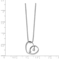 thumbnail image 3 of SS White Ice .02ct Diamond Heart Necklace 18 Inch, 3 of 3