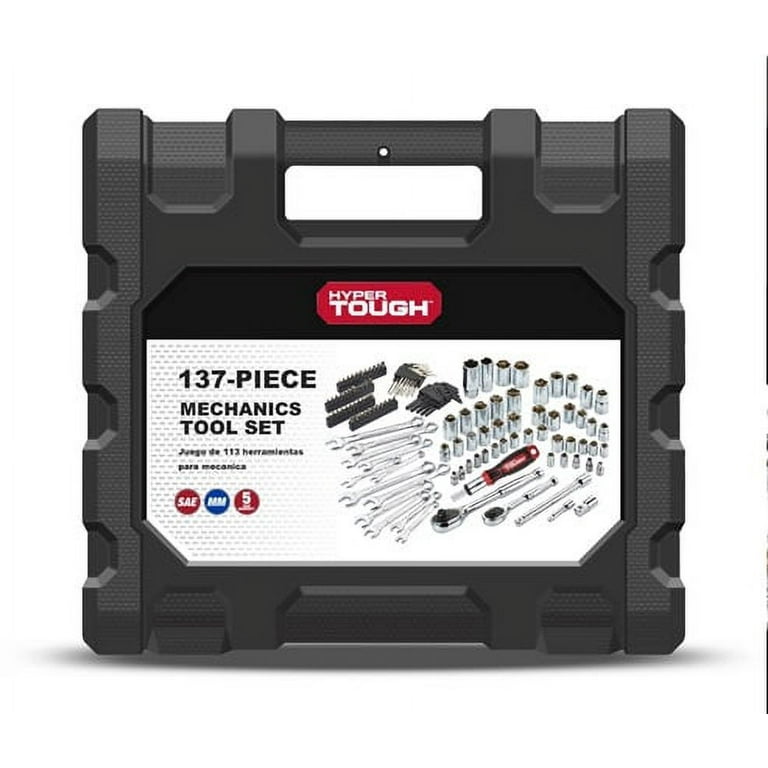 Hyper Tough 137 Piece 1 4 and 3 8 inch Drive Mechanic Socket Set