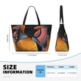 thumbnail image 4 of Daiia Abstract Pattern Penguin Beach Travel Bag - Water-Resistant Beach Bag, Lightweight Tote with 7 Pockets for Women and Men - Gym,Pool,Camping,Reusable Grocery Bag, 4 of 7
