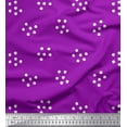 thumbnail image 1 of Soimoi Purple Silk Fabric Dot Abstract Printed Fabric 1 Yard 42 Inch Wide, 1 of 3