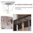 thumbnail image 3 of 20 Pack Heavy Duty Self Adhesive Hooks - 33lb Max, Transparent, Waterproof, Sticky Wall Hooks for Keys, Bathroom, Shower, Outdoor, Kitchen, Door, Home Improvement, Utility, 3 of 7
