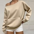 thumbnail image 5 of XINXIAOO Women's Boat Neck Sweatshirt Pullover Y2K Clothes Long Sleeve Vintage Hooded Tops, 5 of 7