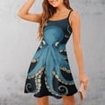 thumbnail image 3 of Octopus Skull Art Print Sleeveless Dresses Slip Dress Women's Dresses Dresses For Womens, 3 of 6