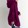 thumbnail image 5 of Aloohaidyvio Jackets,Womens Hoodie Zipper Long Coat Solid Color Pockets Long Sleeve Sweatshirts Tops, 5 of 6