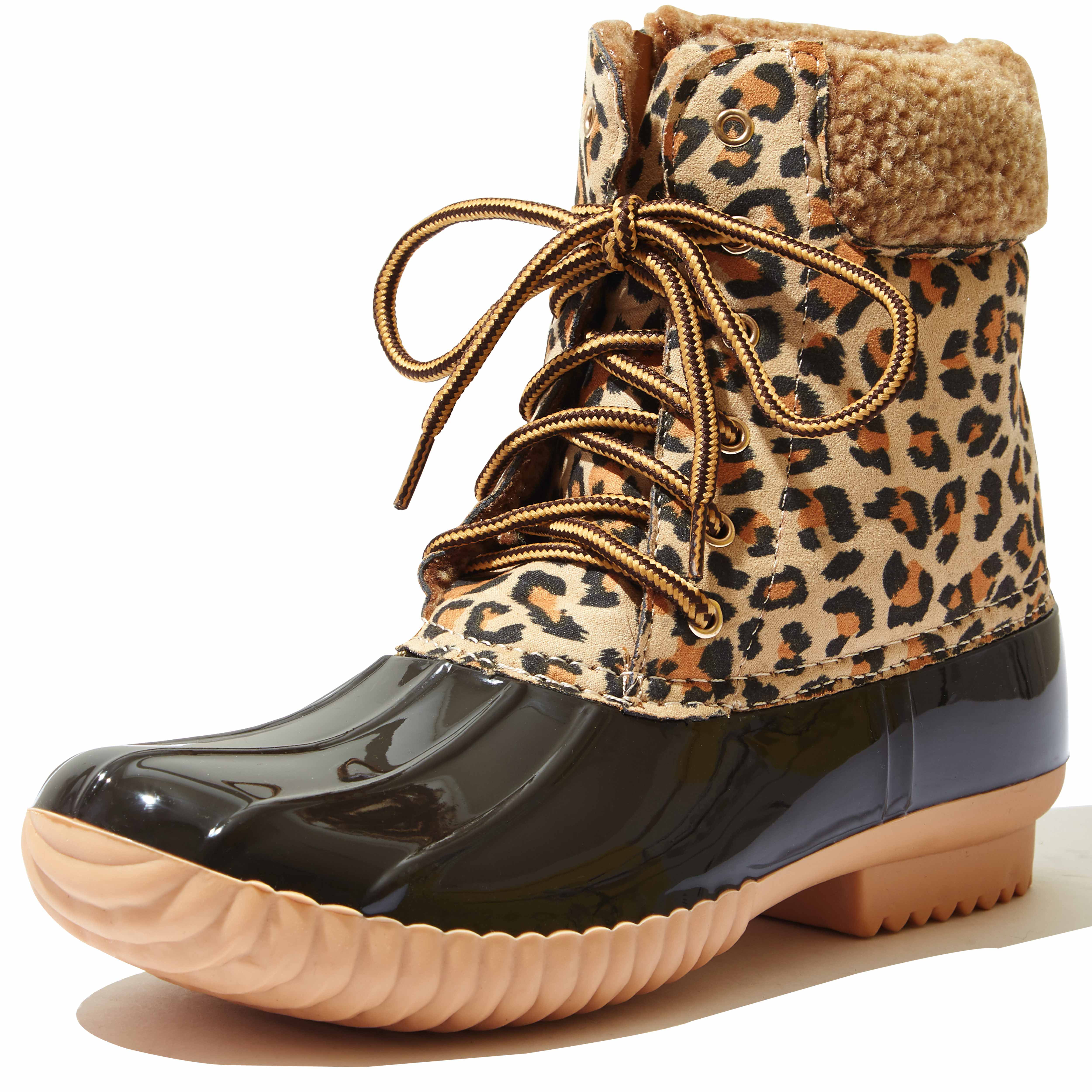 walmart leopard rain boots