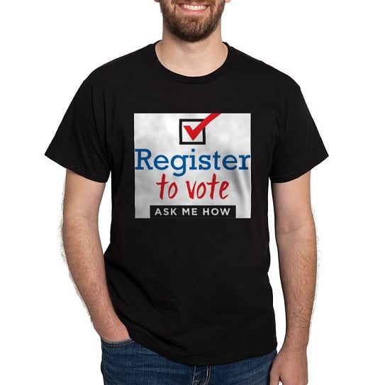 CafePress - Register To Vote. Ask Me How. T Shirt - Men's Classic Cotton T-Shirts