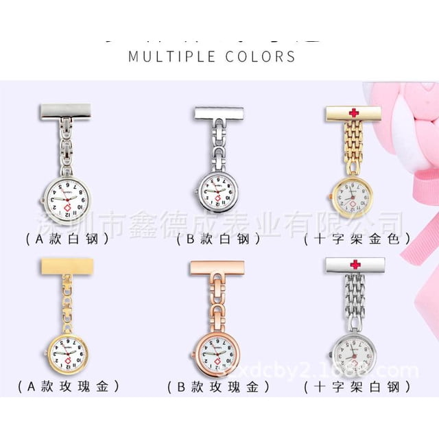 Montres de Poche Résistant à l'Usure Haute Résistance en Acier Inoxydable Pendule Montre en Alliage Horloge Mécanique pour les Hommes de Type 1 / Or