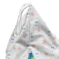 thumbnail image 5 of Floral Lounger Chair Bag, Repetitive Fresh Apples Flowers Soft Pastel Tones Print, High Capacity Storage with Handle Container, Lounger Size, Pastel Green Rose, by Ambesonne, 5 of 5