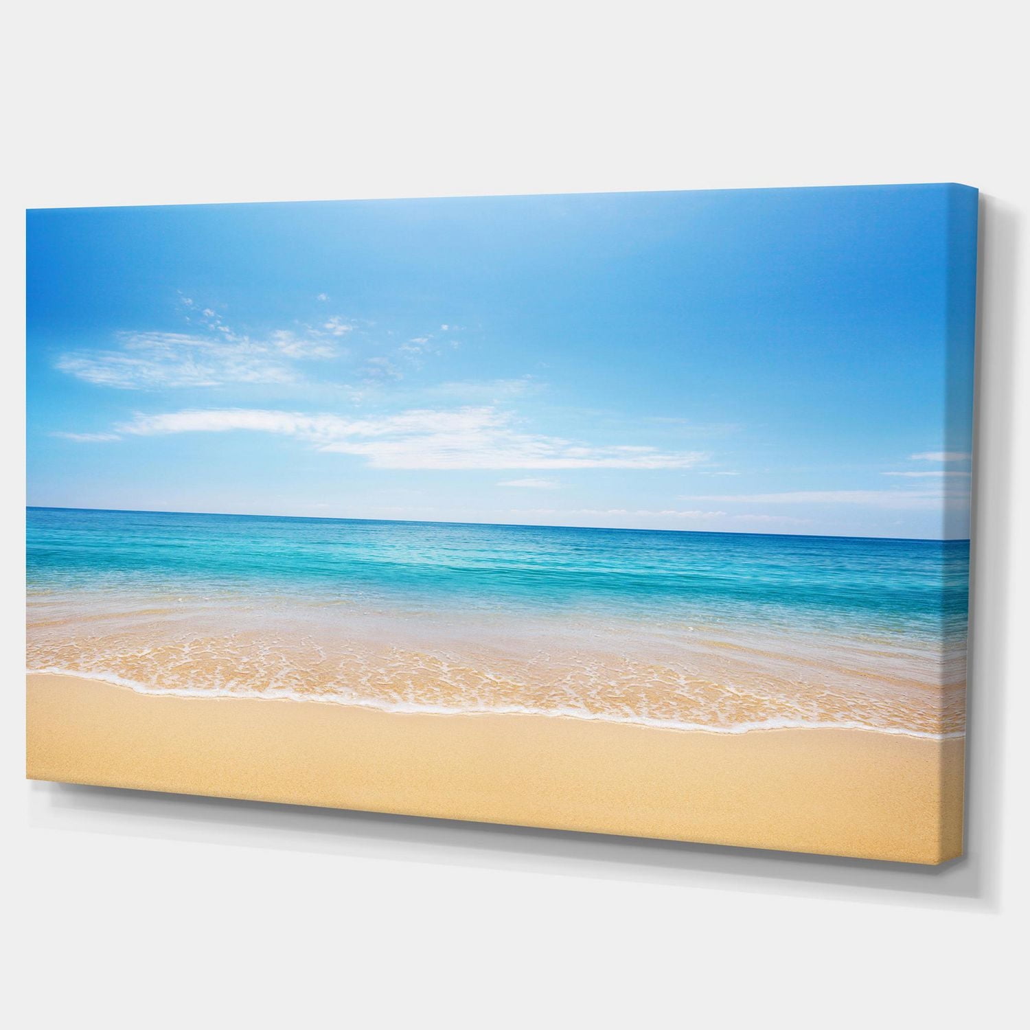 Designart Calm Blue Sea and Sky Canvas Wall Art