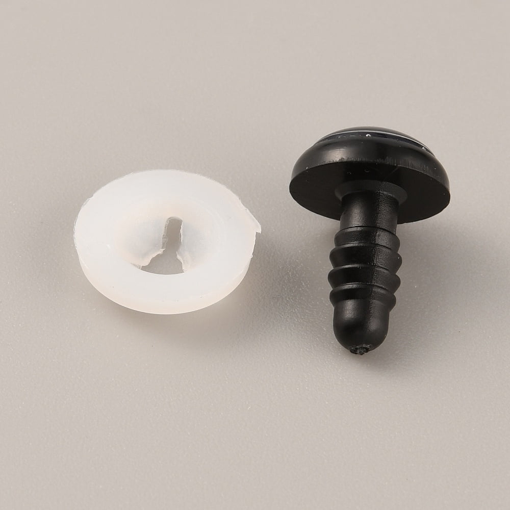 Plastic Eyes Craft Safety Eyes for Crafts Crochet Toy and Stuffed Animals Half Round Black 17.5x12mm