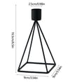 thumbnail image 3 of Elegante y moderno candelabro de metal geométrico, centro de mesa para sala de estar, comedor, dormitorio, decoración de boda, candelabro con marco de hierro resistente, 3 of 6