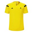 thumbnail image 2 of Alvivi Men's Soccer Pro Referee Uniform Short Sleeve Shirt Jersey and Shorts Football Clothes Yellow M, 2 of 7