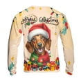thumbnail image 2 of Merry Christmas Santa Dachshund Scarf Twinkling Lights Xmas Holiday All Over Print 3D Sweatshirt Unisex Merch Wiener Dog Lover Gifts Idea - 00022, 2 of 6