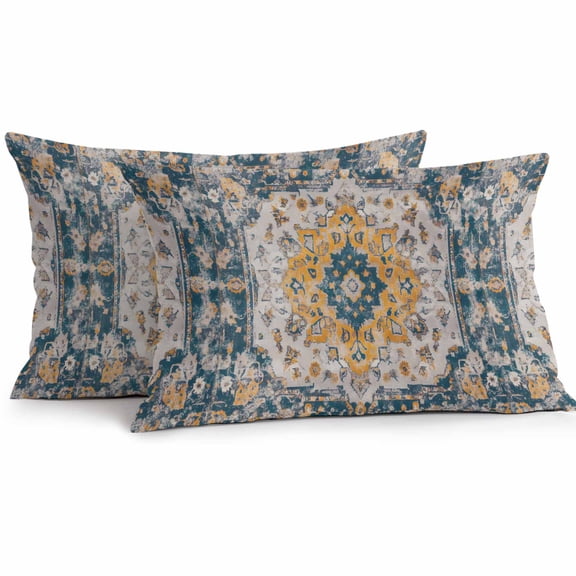 Lumbar Pillow Covers 20x12 Inch Set of 2, Boho Tribes Waterproof Outdoor Pillow Covers, Vintage Southwest Tribal Modern Art Decorative Cushion Pillowcases for Couch, Sofa, Bed, Garden, Patio