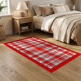 thumbnail image 2 of ODIKA 5'x7' Washable Area Rug Non-Slip, Chair-Friendly Checked Motif Farmhouse Gingham Border Frame Plaid Checkered Refined Structured for Dining Room, Under Table, Home Office, 2 of 7