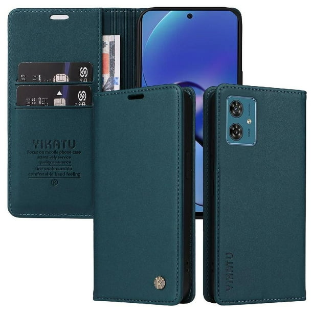 Funda para Motorola MOTO G54 Estuche de Cuero PU Tipo Cartera con Ranuras para Tarjetas y Cierre Magnético