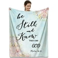 thumbnail image 2 of LHSHID Prayer Blanket Gifts Be Still and Know That I Am God Blankets Lightweight Travel Healing Religious Blanket Cozy Plush Keep Warm for Women 40"x50", 2 of 8