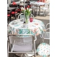 thumbnail image 5 of Outdoor Tablecloth with Umbrella Hole for Patio/Picnic/Party/Camping, Beach Coastal Waterproof Table Cloth Round Cover Washable, Summer Coral Starfish Nautical Ocean (Dia 54"), 5 of 8