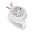 thumbnail image 2 of Watch Fan, Adjustable Three Levels Charging Fan USB Charging Automatic Size Adjustment Cartoon  For Outdoor For Kids For School White, 2 of 8