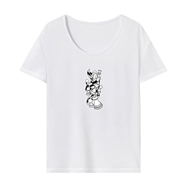 Camiseta para mujer Yuyangstore verano Cuello Redondo manga corta S