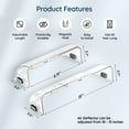 thumbnail image 4 of Home Intuition Heat and Air Vent Deflector 8.5" to 15" Magnetic Non Melting Adjustable for Vents, Sidewall, and Ceiling Registers, 2 Pack, 4 of 10