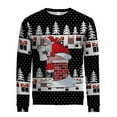 thumbnail image 4 of Men Women Winter Christmas Flannel Sweatshirt for Men Blouse Top Warm Stylish Men's Tall Sweatshirts Print Long Sleeved Sweatshirt Mens Sweatshirt Hoodies Casual Amusing Print Blouse Pullover, 4 of 7