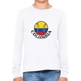 thumbnail image 1 of Colombia Baseball Classic - World Vintage with Flag Boy's Long Sleeve Grey T-Shirt, 1 of 2
